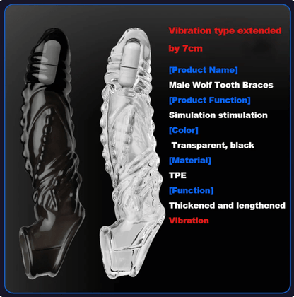 Bigger. Harder. Wilder. The Explosive Vibrating Wolf - Tooth Crystal Sleeve - Feel More